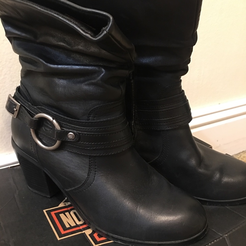 Harley Davidson slouch boots size 8